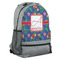 Parrots & Toucans Large Backpack - Gray - Angled View