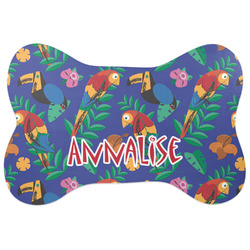 Parrots & Toucans Bone Shaped Dog Food Mat (Personalized)