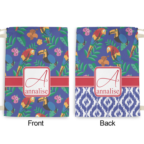 Parrots & Toucans Large Laundry Bag - Front & Back View