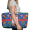 Parrots & Toucans Large Rope Tote Bag - In Context View