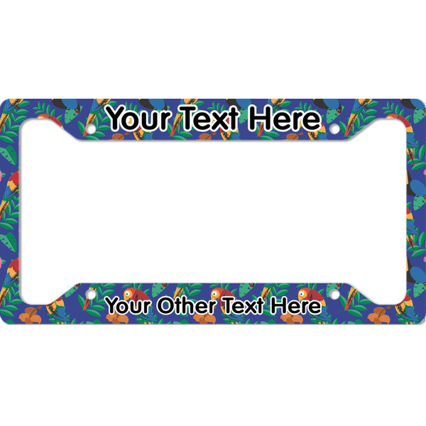 Custom Parrots & Toucans License Plate Frame - Style A (Personalized)