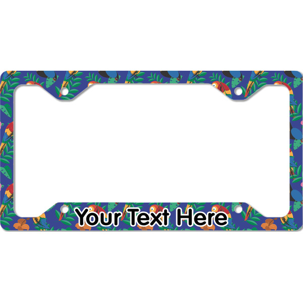 Custom Parrots & Toucans License Plate Frame - Style C (Personalized)