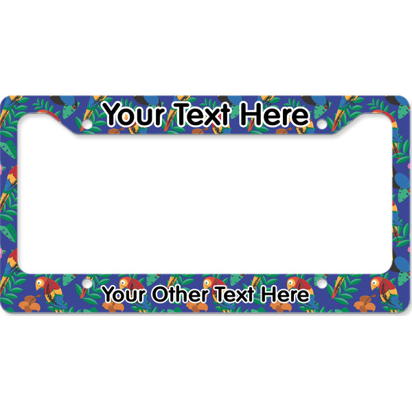 Custom Parrots & Toucans License Plate Frame - Style B (Personalized)
