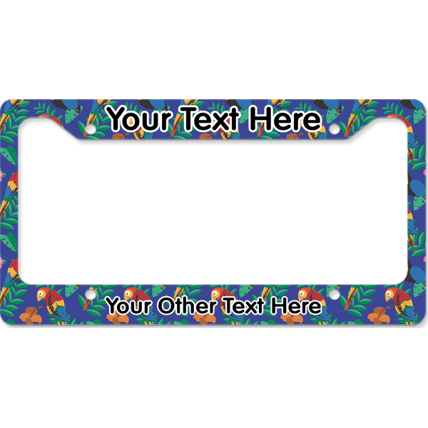 Parrots & Toucans License Plate Frame Wide