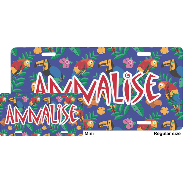 Parrots & Toucans License Plate (Sizes)