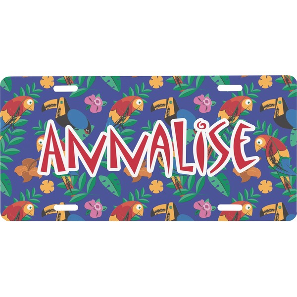 Custom Parrots & Toucans Front License Plate (Personalized)