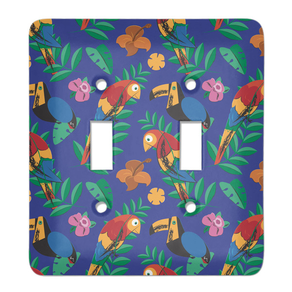 Custom Parrots & Toucans Light Switch Cover (2 Toggle Plate)