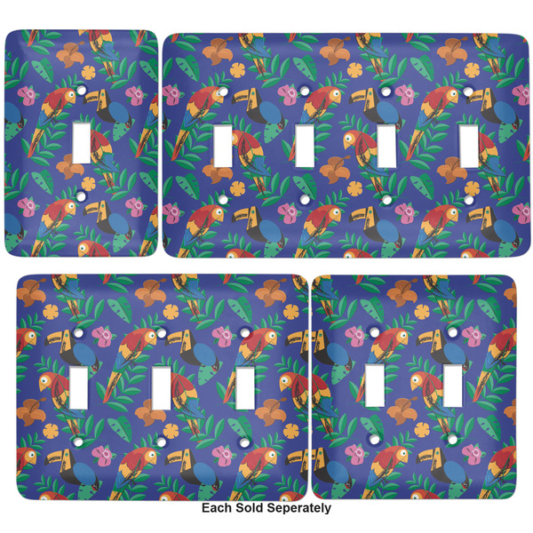 Parrots & Toucans Light Switch Covers all sizes