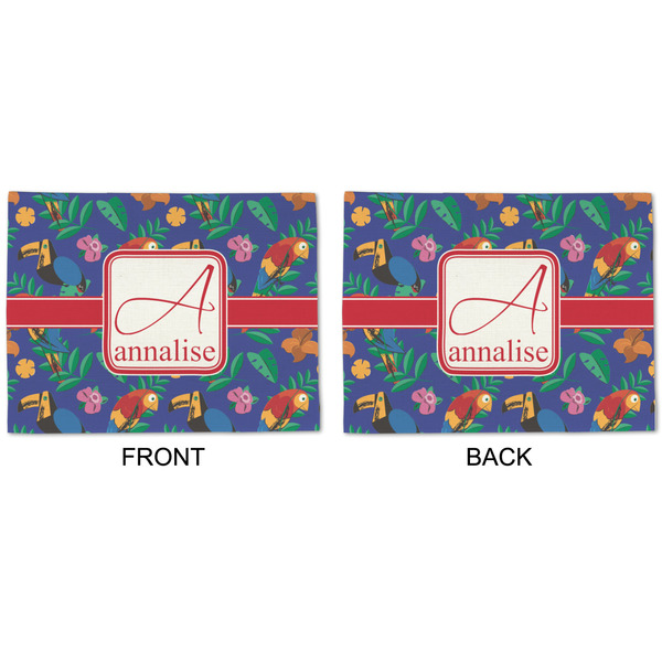 Parrots & Toucans Linen Placemat - APPROVAL (double sided)