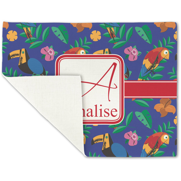 Parrots & Toucans Linen Placemat - Folded Corner (single side)