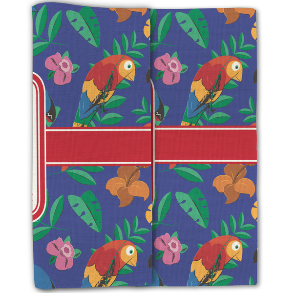 Parrots & Toucans Linen Placemat - Folded Half (double sided)