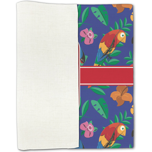 Parrots & Toucans Linen Placemat - Folded Half