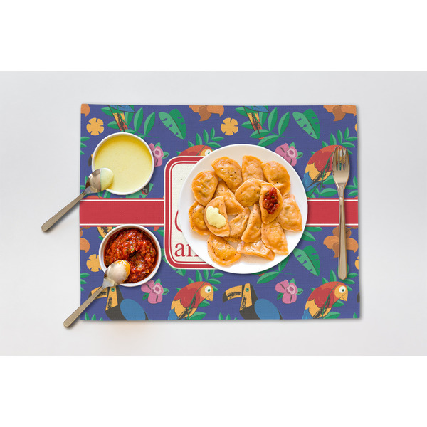 Parrots & Toucans Linen Placemat - Lifestyle (single)