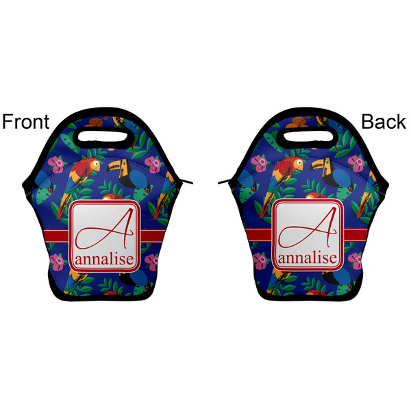 Parrots & Toucans Lunch Bag - Front and Back