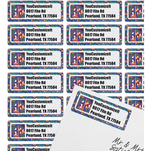 Parrots & Toucans Mailing Label on Envelope - Multiple Labels