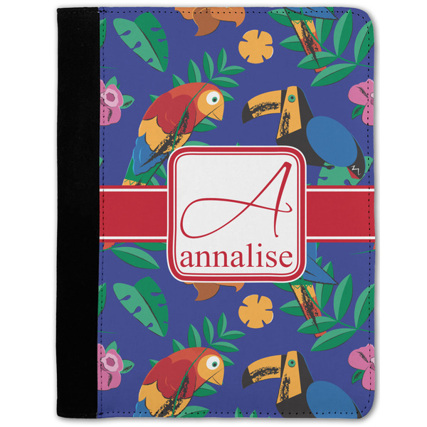 Custom Parrots & Toucans Notebook Padfolio w/ Name and Initial