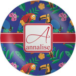 Parrots & Toucans Melamine Plate (Personalized)