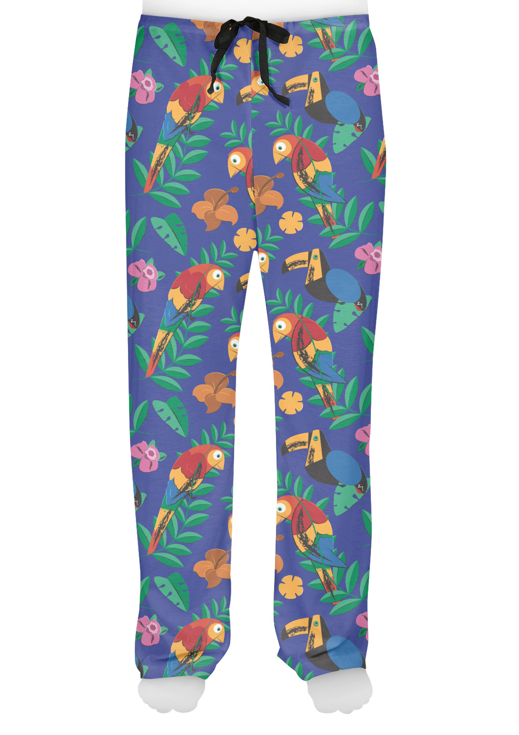 Custom Parrots & Toucans Mens Pajama Pants - 2XL | YouCustomizeIt