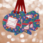 Parrots & Toucans Metal Ornaments - Double Sided w/ Name and Initial