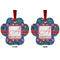 Parrots & Toucans Metal Paw Ornament - Front and Back