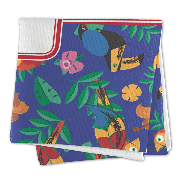 Parrots & Toucans Microfiber Dish Rag - FOLDED (square)