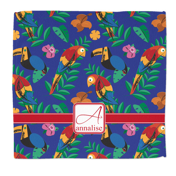 Custom Parrots & Toucans Microfiber Dish Rag (Personalized)