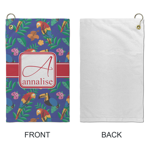 Parrots & Toucans Microfiber Golf Towels - Small - APPROVAL