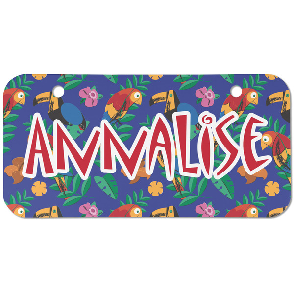 Custom Parrots & Toucans Mini/Bicycle License Plate (2 Holes) (Personalized)