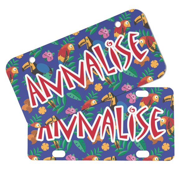 Parrots & Toucans Mini License Plates - MAIN (4 and 2 Holes)