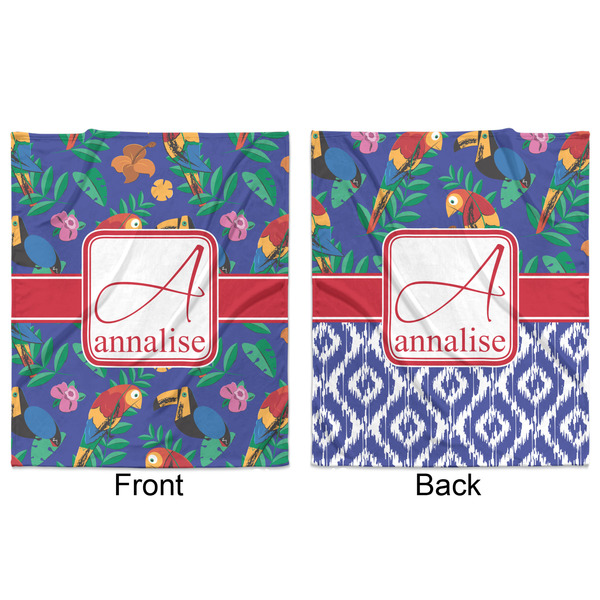 Parrots & Toucans Minky Blanket - 50"x60" - Double Sided - Front & Back
