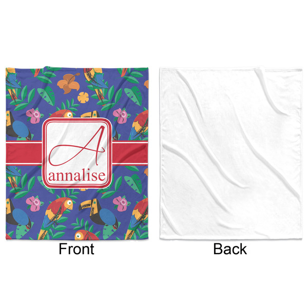 Parrots & Toucans Minky Blanket - 50"x60" - Single Sided - Front & Back