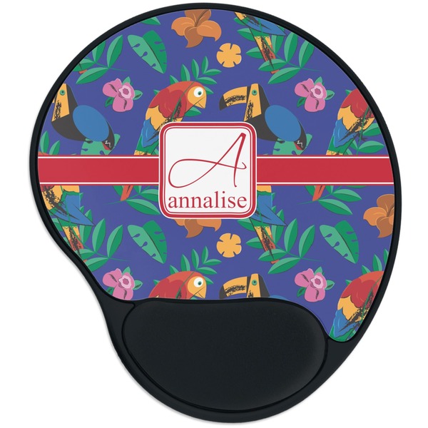 Custom Parrots & Toucans Mouse Pad with Wrist Support