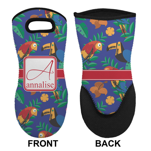 Parrots & Toucans Neoprene Oven Mitt (Front & Back)