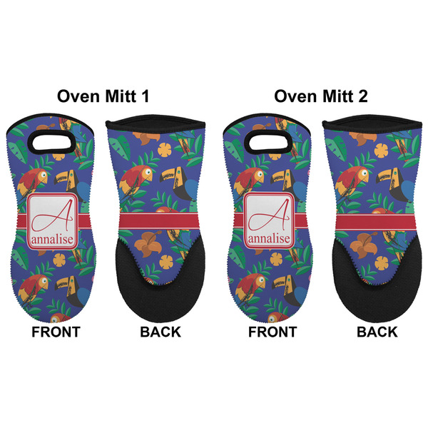 Parrots & Toucans Neoprene Oven Mitt - Set of 2 - Approval