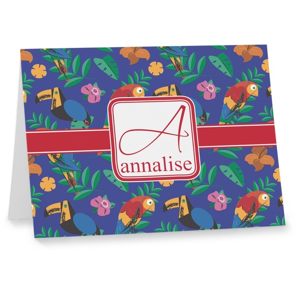 Custom Parrots & Toucans Note cards (Personalized)