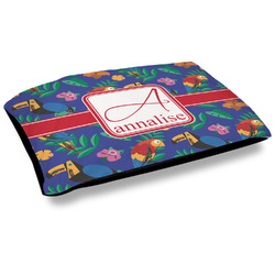 Parrots & Toucans Outdoor Dog Bed - Large (Personalized)
