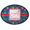 Parrots & Toucans Iron On Oval Patch w/ Name and Initial