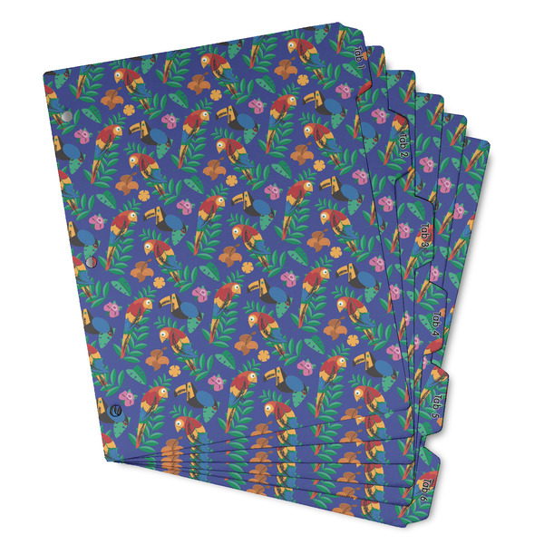 Custom Parrots & Toucans Binder Tab Divider - Set of 6 (Personalized)