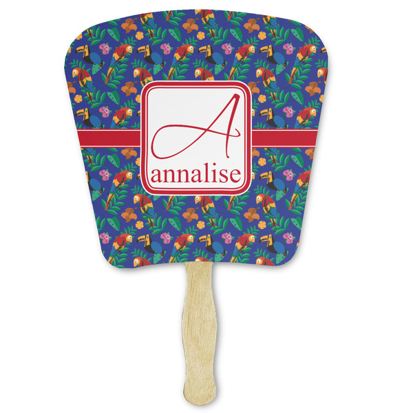 Custom Parrots & Toucans Paper Fan (Personalized)