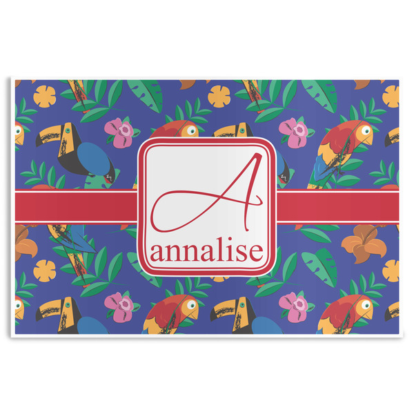 Custom Parrots & Toucans Disposable Paper Placemats (Personalized)