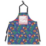 Parrots & Toucans Apron Without Pockets w/ Name and Initial