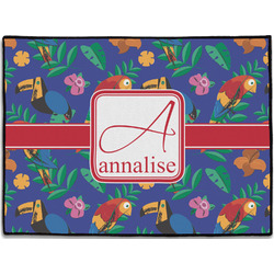 Parrots & Toucans Door Mat (Personalized)