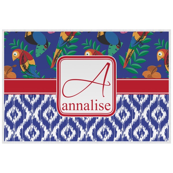 Parrots & Toucans Personalized Placemat (Back)
