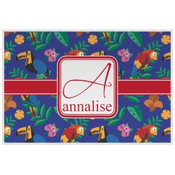 Parrots & Toucans Laminated Placemat w/ Name and Initial