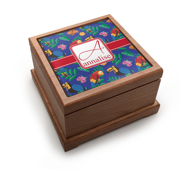 Custom Parrots & Toucans Pet Urn w/ Name and Initial