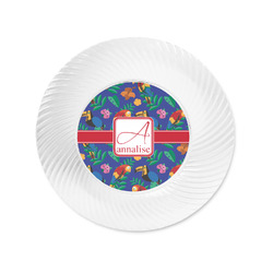 Parrots & Toucans Plastic Party Appetizer & Dessert Plates - 6" (Personalized)