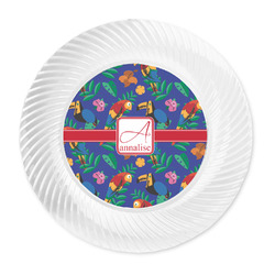 Parrots & Toucans Plastic Party Dinner Plates - 10" (Personalized)