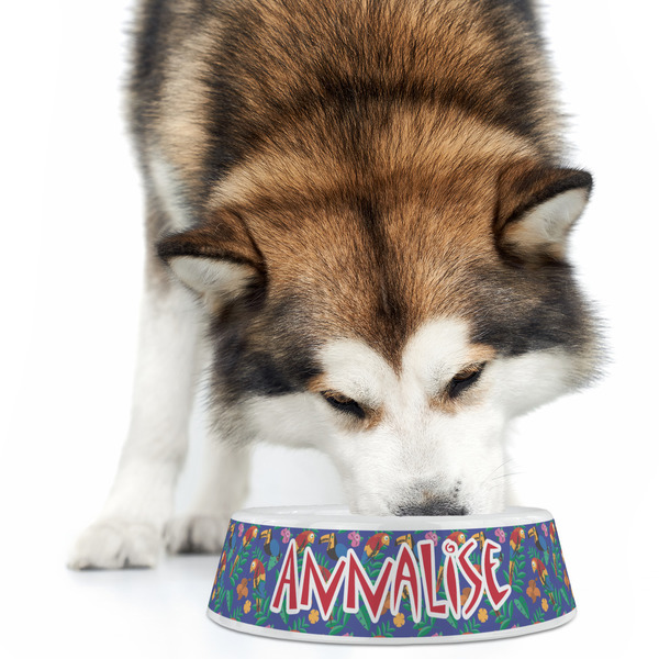 Parrots & Toucans Plastic Pet Bowls - Large - LIFESTYLE