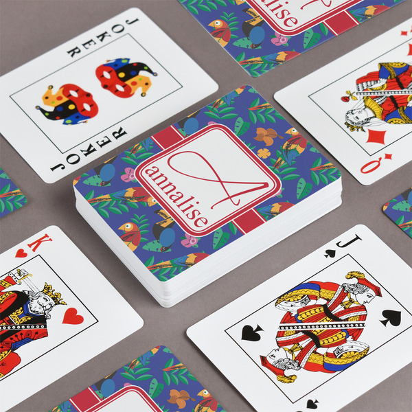 Parrots & Toucans Playing Cards - Front & Back View