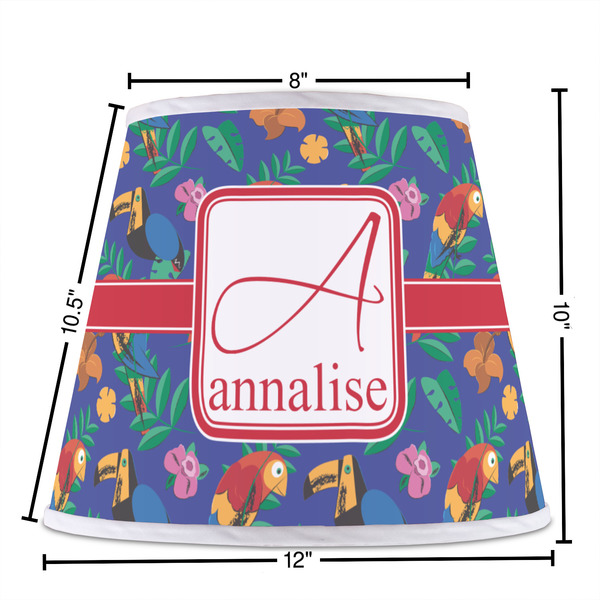 Parrots & Toucans Poly Film Empire Lampshade - Dimensions